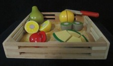Melissa and Doug Cutting Fruit Wooden Toy Set Pretend Kitchen Food