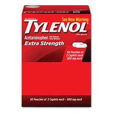 MCNEIL - DIV OF JOHNSON&JOHNSON Tylenol Extra Strength Caplet Refills, 2 Caplets