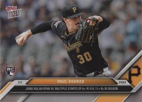 BGS 10 PAUL SKENES 2024 TOPPS NOW #179 PGH PIRATES Debut Rookie 