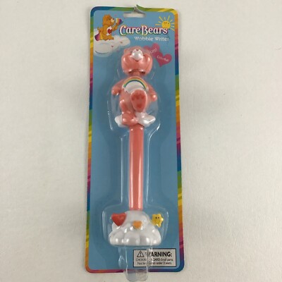 Care Bears Wobble Writer Pen Bobblehead Cheer Bear Clouds Novelty Vintage 2003 