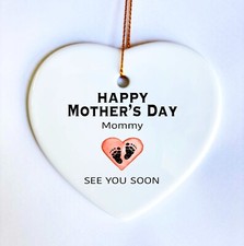 Pregnant woman mothers day gift Ornament baby keepsake on the way expectant mom