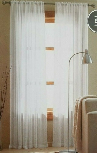 Threshold White Chiffon Sheer Panel 54" x 84" NIP - Picture 5 of 10