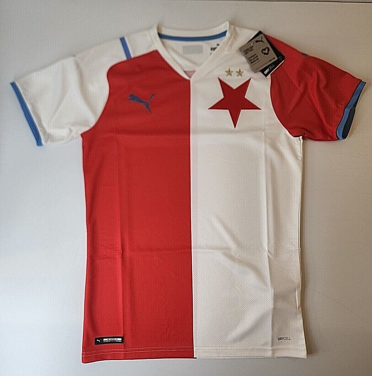 Puma Camisola SK Slavia Praga Primeiro Equipamento Replica 22/23 White-Red  S - 765791-01-S