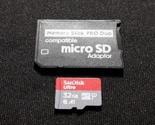 32 GB PSP Memory Card - Memory Stick Pro Duo + Adapter SanDisk UK