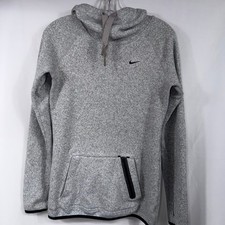Nike Gray Funnel Neck Fleece Pullover Hoodie Women  s Small