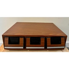 Vintage 42 Cassette Tape Storage Cabinet 3 Drawer Woodgrain R.O.C. Taiwan