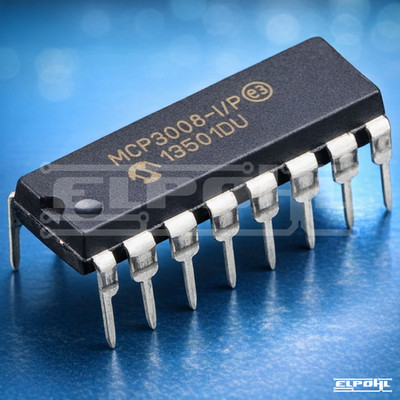   1x/2x/4x MCP3008 ADC MCP3008-I/P Original Microchip 10-Bit SPI DIP-16 elpohl 