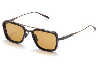 Akoni Solis Sunglasses Black Iron and Bronze, 51mm Unisex
