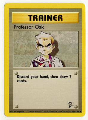 Professor Oak 116/130 Base 2 Set TRAINER Pokemon Card