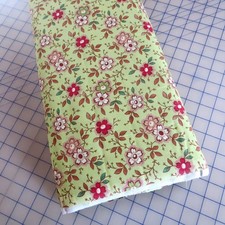 By The Yard, Medium Flowers On Lime Green~ $3...
