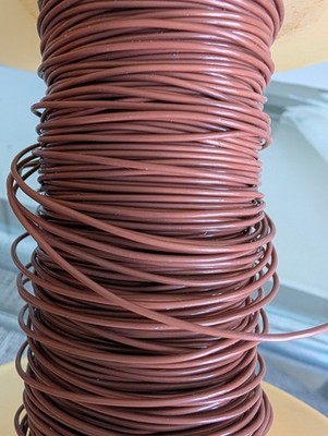Thermax Mil-Spec Wire 20 AWG M16878/4 Type E Teflon Brown Bulk Spool Lot ~240 FT