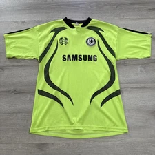 Chelsea FC Soccer Jersey Samsung Neon Green Men’s Large Resport