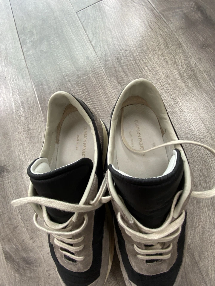 Common Projects Track Leather-Trimmed Suede Trainers - UK 10 EU 44 - Image 2 of 4