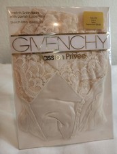 Vintage Bridal 1986 Givenchy Passion Privee Pantyhose Satin V-Bikini Panty NEW 