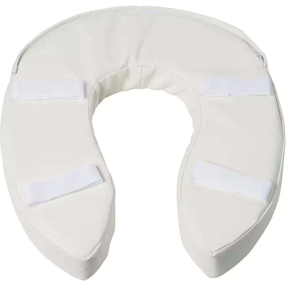 Vinyl Cushion 4 In. round Front Toilet Seat in White