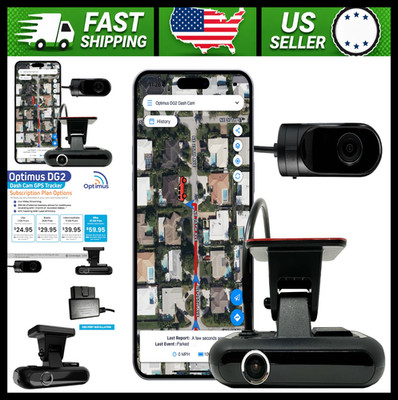 Optimus 2-Channel Dash Cam GPS Tracker Live Remote Video Viewing