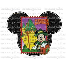 Disney Epcot Canada prrr Premade Scrapbook Page Paper Piece die cut