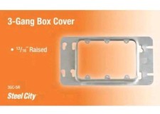 5-Pk Steel City 3GC-5R 3-Gang Electrical Conduit Gang Box Cover
