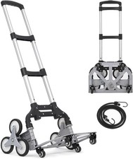 Stair Climbing Hand Truck Cart 180LB Aluminum Folding Dolly Cart Trolley W/Wheel