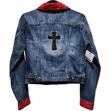 Chaqueta Jean Levi's Christian Estrás Cruzada Reciclada Vintage Acento Paisley M