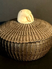 MARVIN SABVAN PETER (INUPIAQ,1911-1962), PT BARROW ALASKAN BASKET, SIGNED &ldquo;1942&rdquo;