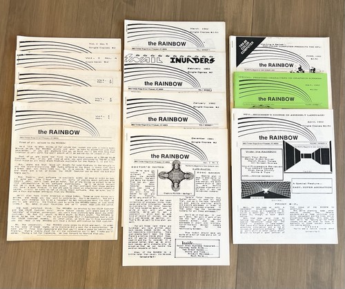 Rare! Tandy Color Computer 'the RAINBOW' Magazine Vol. 1 No. 1 - 12 Complete!
