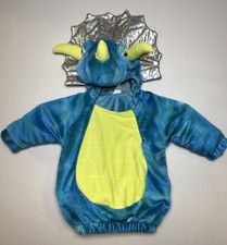 Target Infant Hooded Pullover Halloween Dragon Costume Blue Shiny 6-12 Months