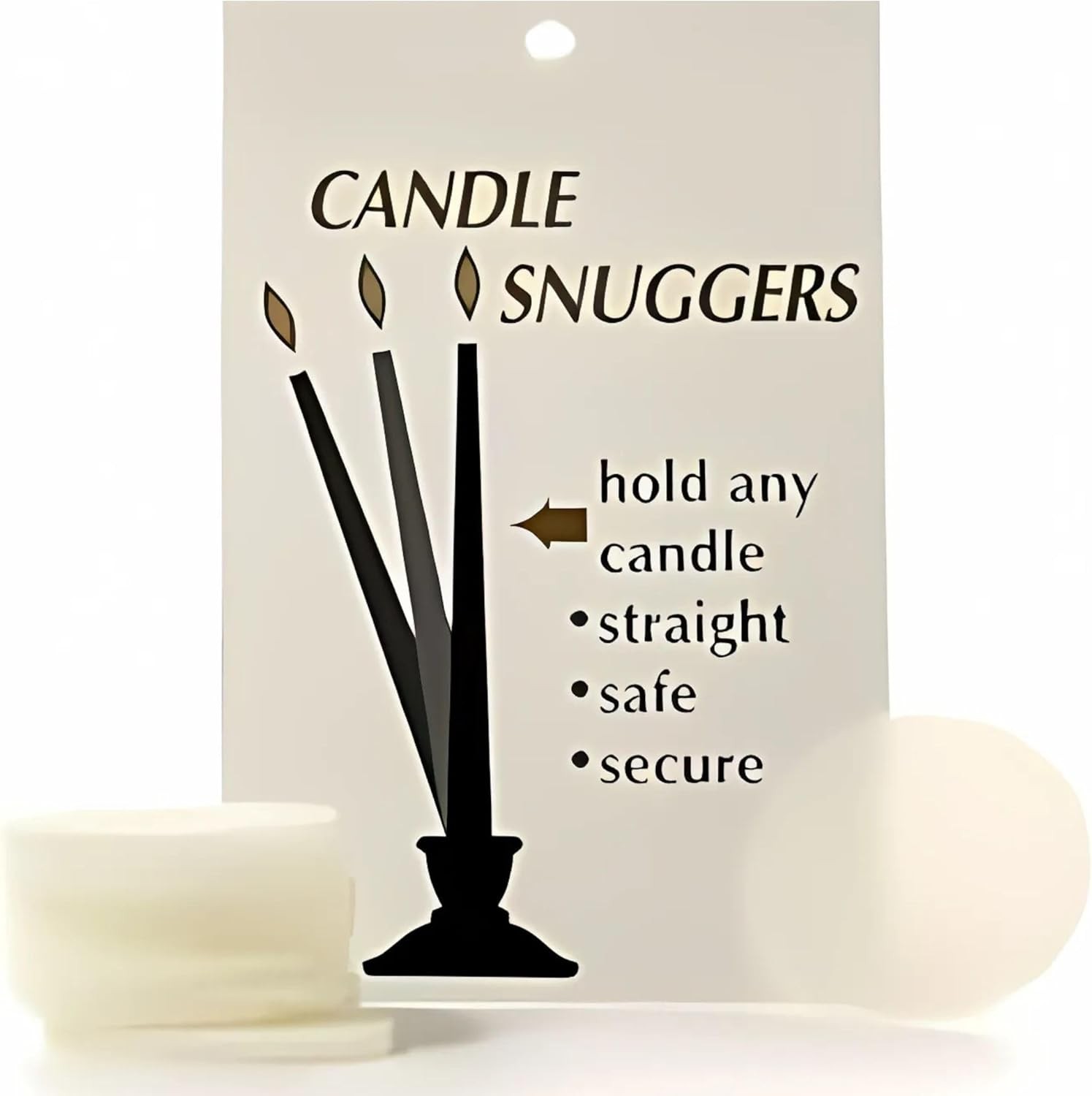 8-Piece Foam Taper Candle Snuggers White 1.5 Inch