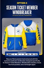 Rams Windbreaker Jacket - Season Ticket  Owner exclusive 