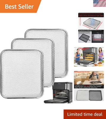 #ad #ad Stainless Steel Air Fryer Crisper Trays 3 Pack for Instant Vortex 10QT $37.92