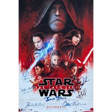Star Wars: The Last Jedi Cast Signed Mini-Poster #1 (12x18)