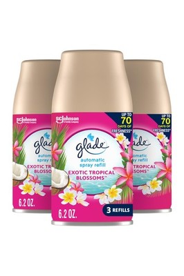 Glade Automatic Spray Refill, Air Freshener for Home and Bathroom, Tropical B...