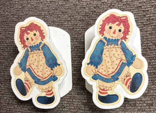 Vintage Raggedy Ann & Andy Express Wagen Bettdecke/Steppdecke mit 2 Clips 32x41 - Bild 21 von 23