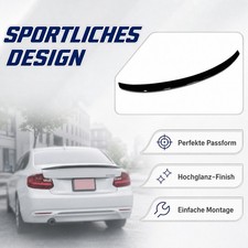 F�r BMW 2er F22 14-20 2-T�rer gl�nzend schwarzer Heckspoiler im P Stil