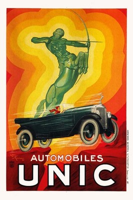   Vintage Automobiles UNIC Poster - 24x36  - Premium   Art Print 200GSM Paper