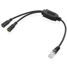 XMSJSIY RJ9 to Dual 3.5mm Telephone Audio Cable Headset Jack Adapters Cable R