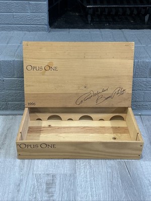 1996 Opus One Mondavi Baron Philippe Rothschild Wine Box Crate Lid Inserts