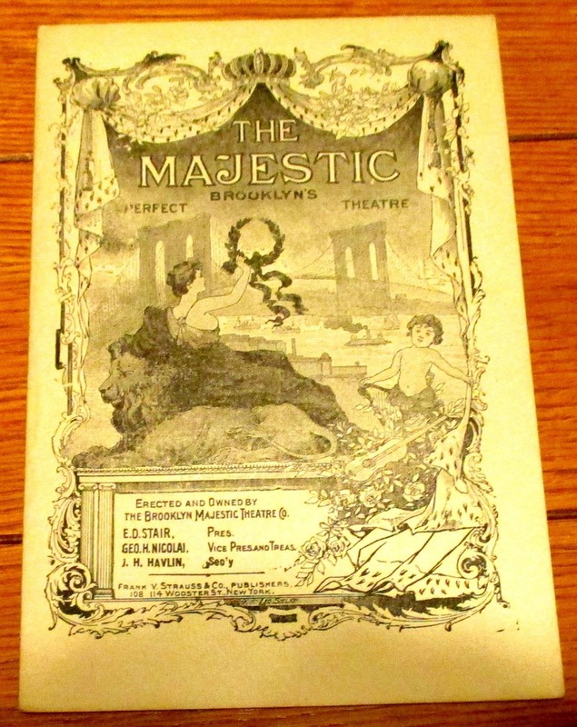 1912 Broadway Playbill "The Deep Purple"  W/Violet Heming  The Majestic Theatre