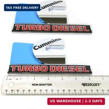 Yoaoo 2pack Oem Chrome Cummins Turbo Emblem Badges Compatible With 2500 3500 Emb