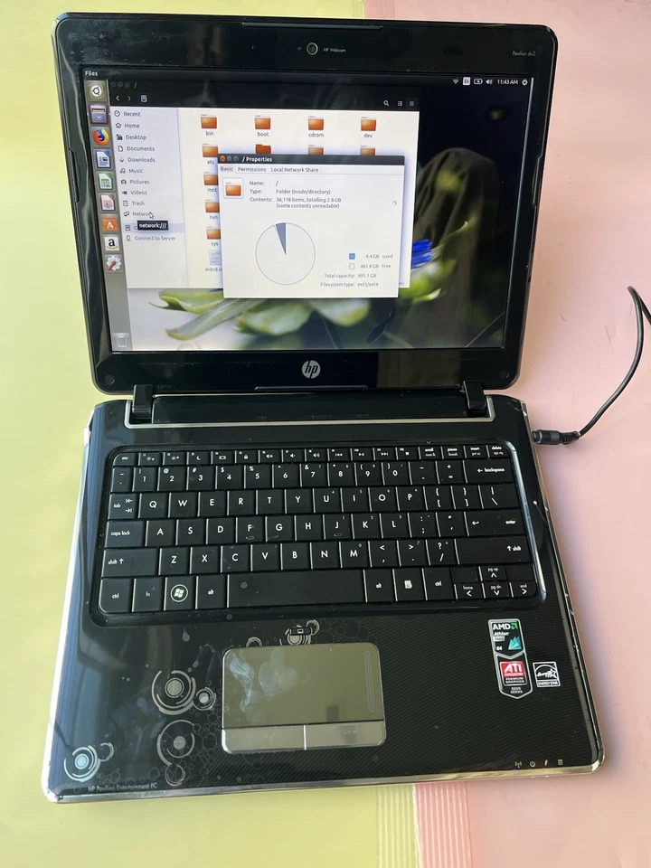 HP Pavilion Dv2 AMD Athlon 2GB RAM 500GB HDD WEBCAM HDMI  - Image 3 of 4