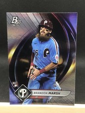 Brandon Marsh 2022 Bowman Platinum Philadelphia Phillies Rookie Card . rookie card picture