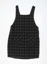 Nutmeg Women’s Black Check Pinafore Dress Size 12
