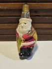 VINTAGE FIGURAL MILK GLASS CHRISTMAS BULB - SANTA WITH TAN BAG  CSN