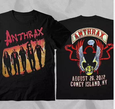 Anthrax The Warriors Black Tour Vintage Double Sided T-Shirt