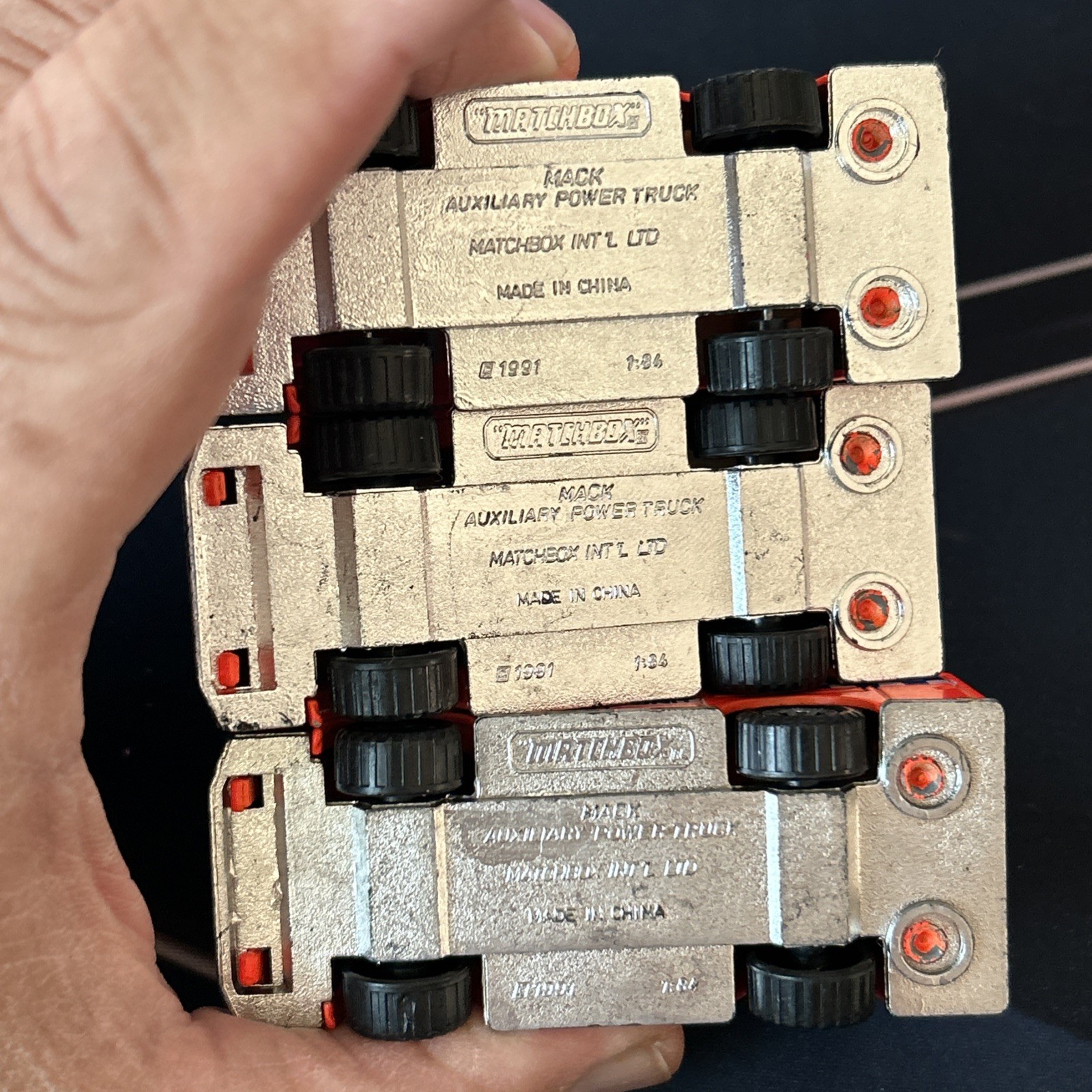 MATCHBOX  FIRE AUXILIARY POWER TRUCK Rescue Units LOOSE 3 Lot 1991