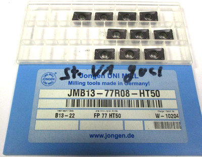 10 JONGEN Wendeplatten zum Fräsen JMB13 -77R08-HT50 Neu H60846