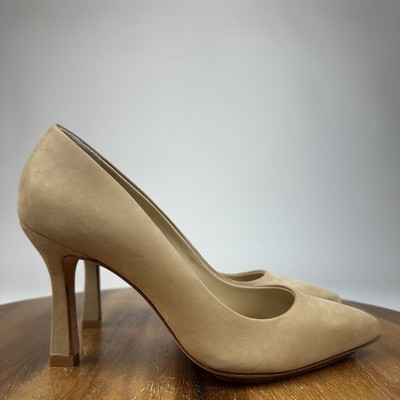 New NIB Womens Salone Monet New York Anita Tan Nubuck Leather Pumps Size 7 M