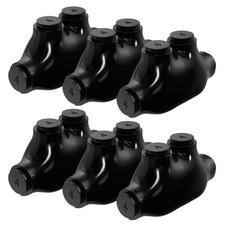 6 Pack Insulated Inline Splice Connector 4-14 AWG Aluminum to Copper Wire Con...
