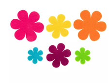 Tree House Studio Bright Felt Flower Stickers New