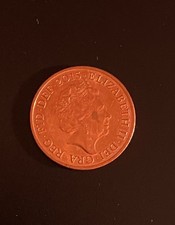 2015 New Pence 2p Coin, Circulated, Rare Copper Bronze